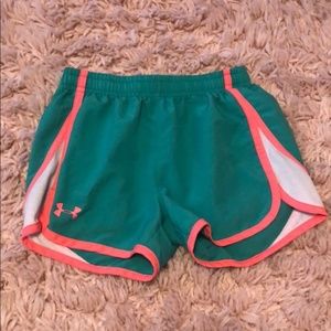 Teal and Hot Pink Wind Shorts